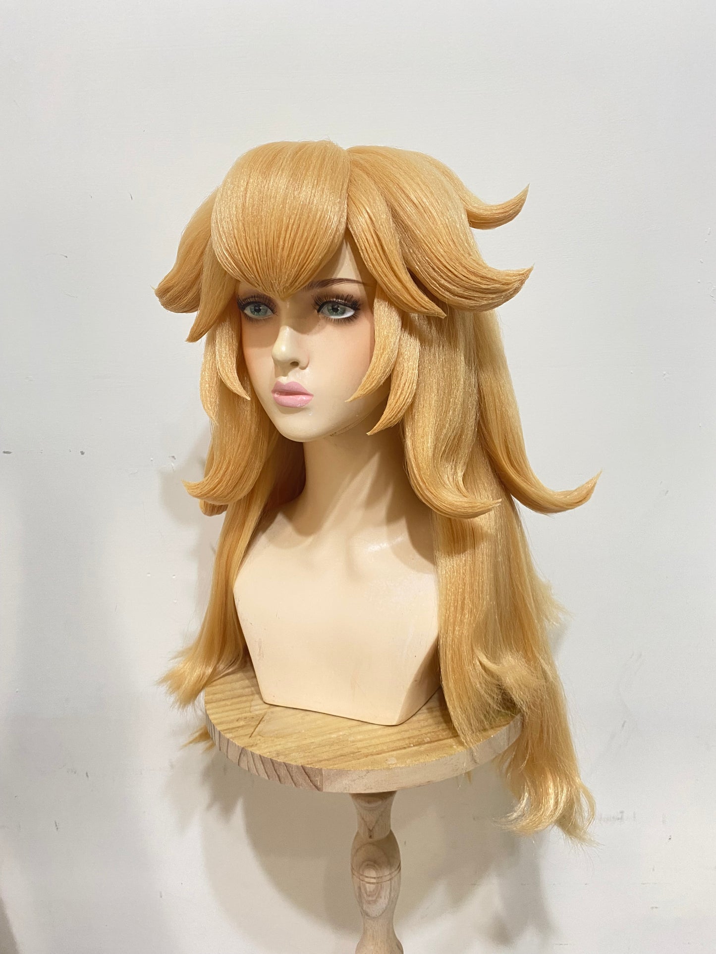 Golden fluffy wig Inspired by Peach Princess