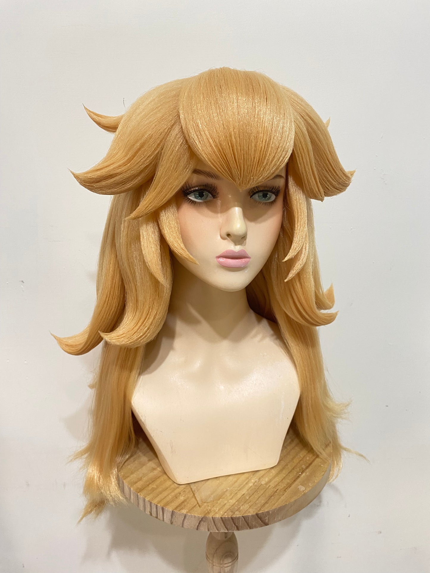 Golden fluffy wig Inspired by Peach Princess