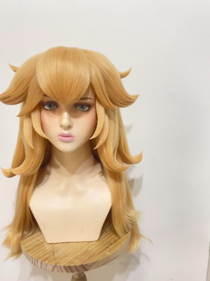 Golden fluffy wig Inspired by Peach Princess